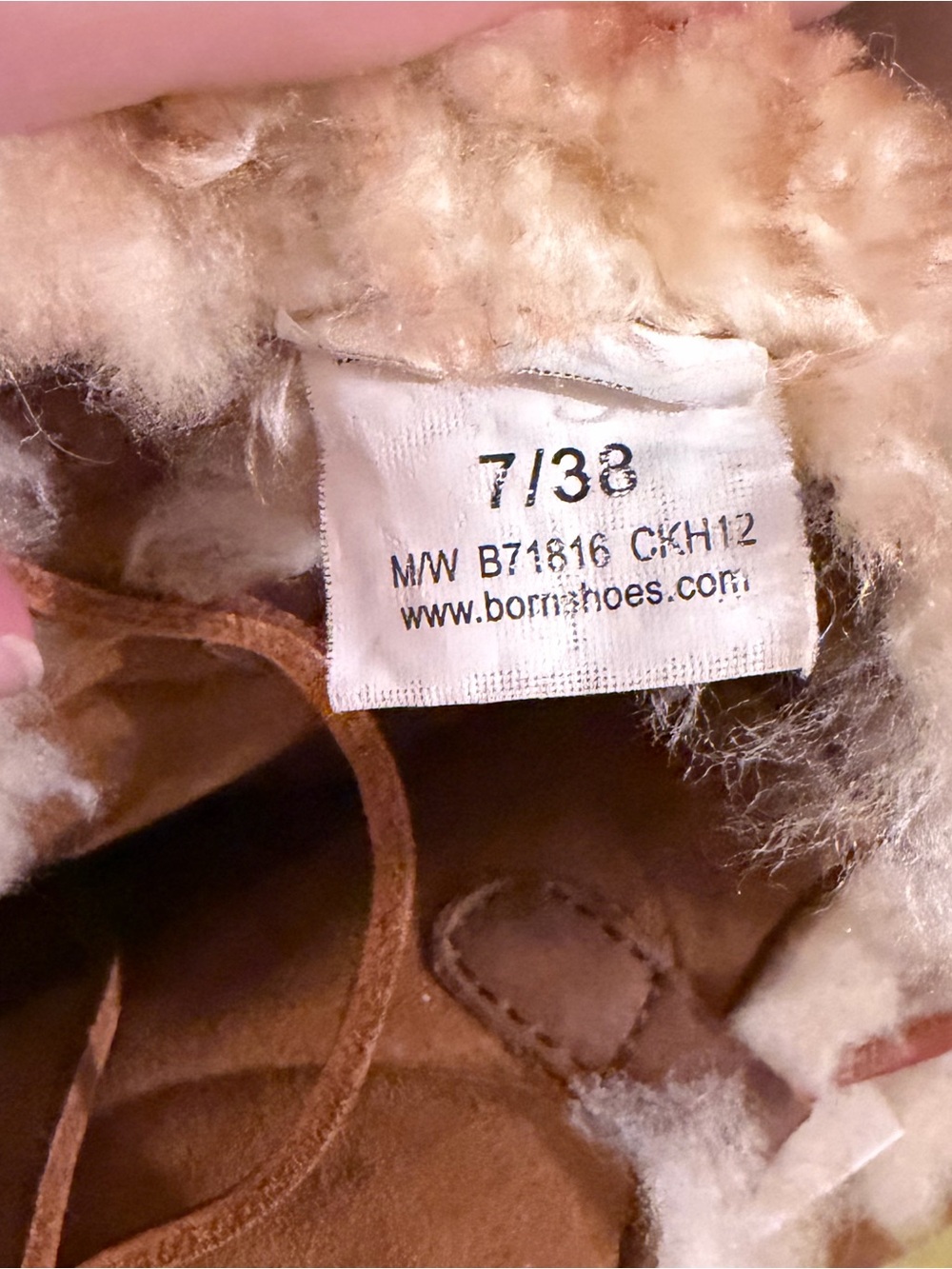 Born leather shearling-lined Lace Up winter boots Size 7 - Picture 8 of 8
